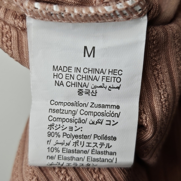 Butterfly Lace Back Blush Pink Center Bow Detail Lettuce Edge Ruffle Strap M - Picture 4 of 7